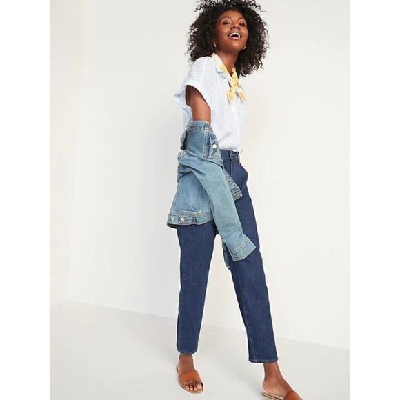 NEW Old Navy Sky Hi Straight Workwear Jeans - Picture 3 of 4